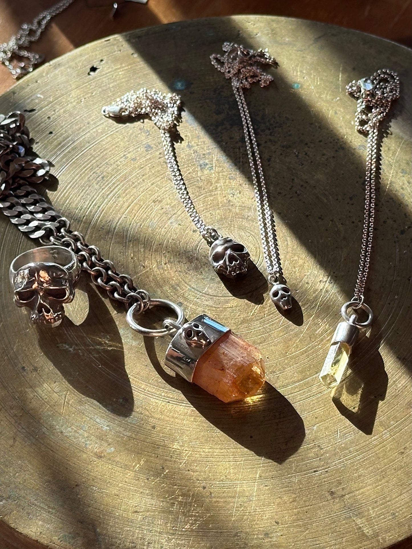 skull charm necklace