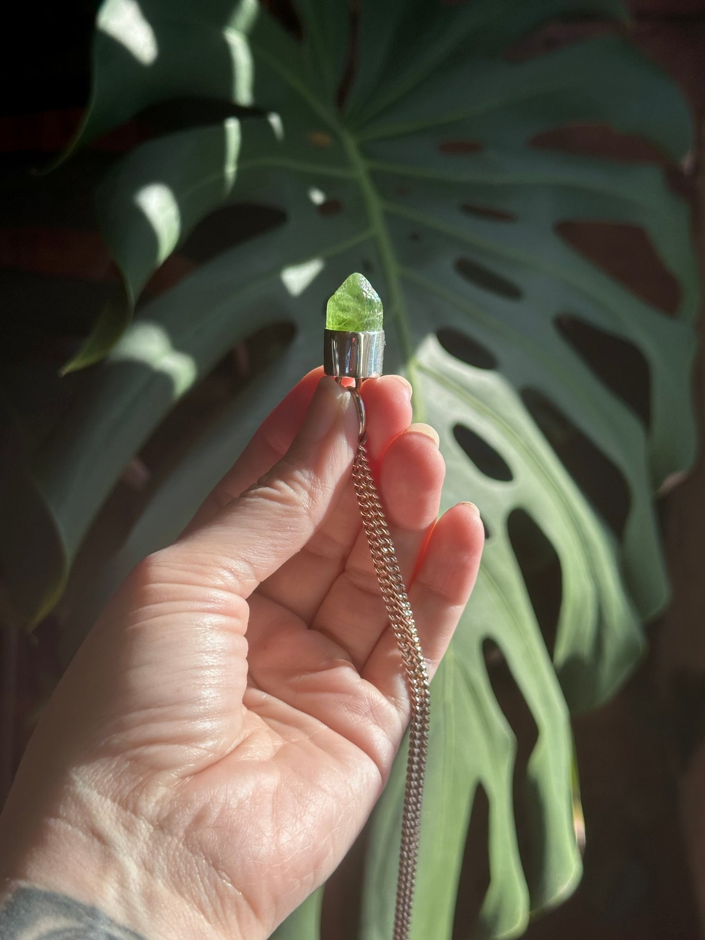 peridot crystal talisman