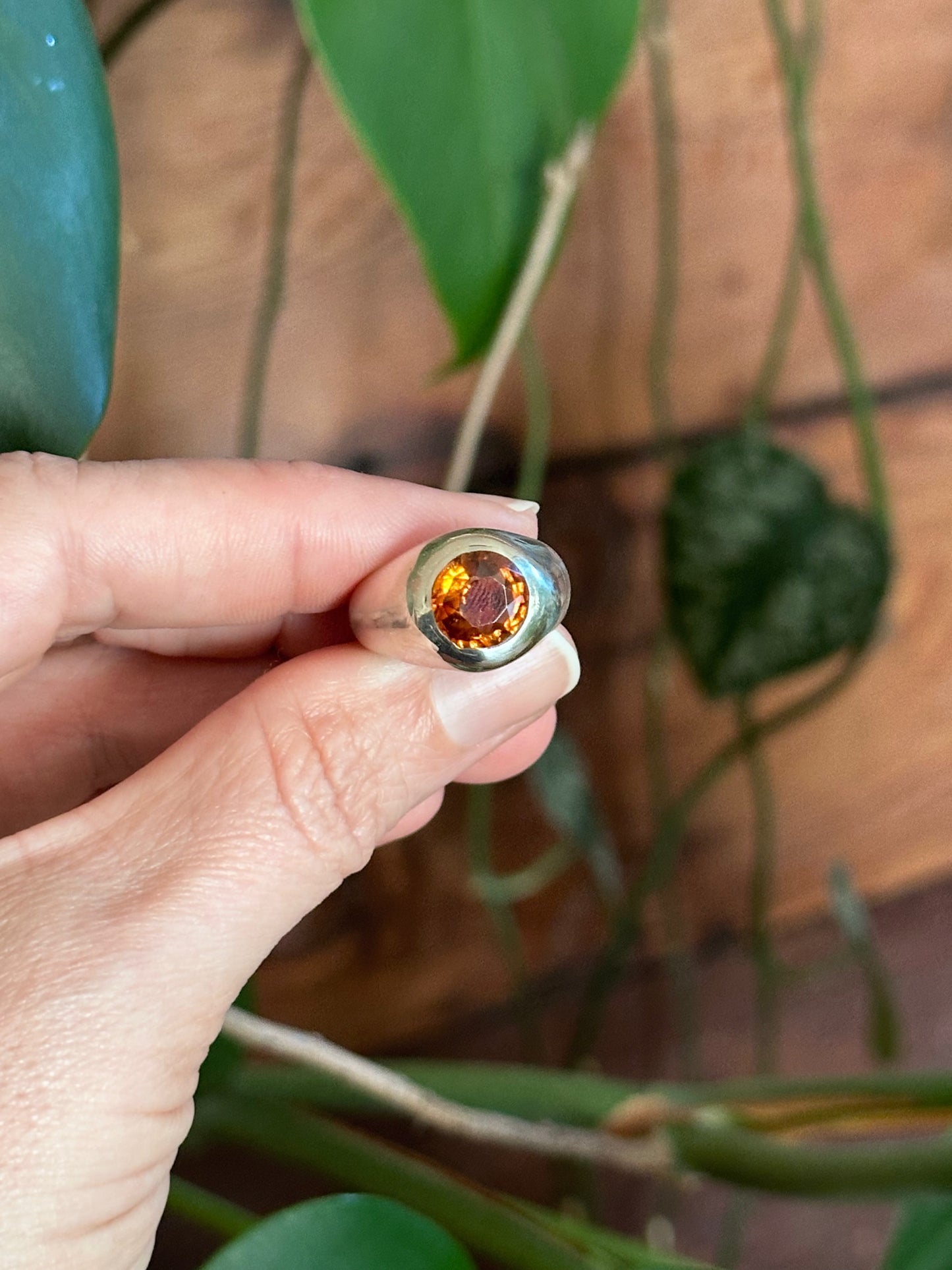 spessartine garnet ring