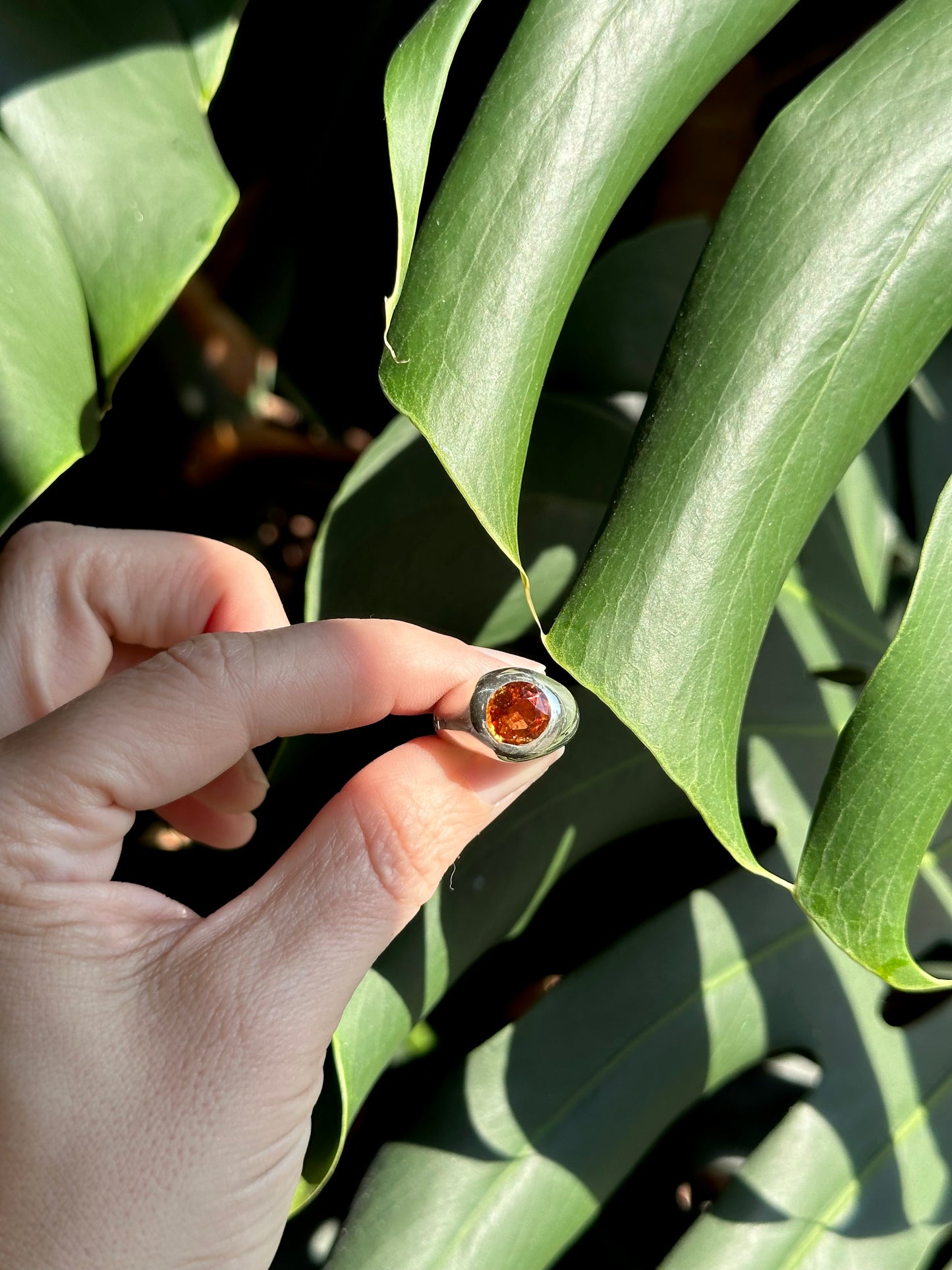 spessartine garnet ring