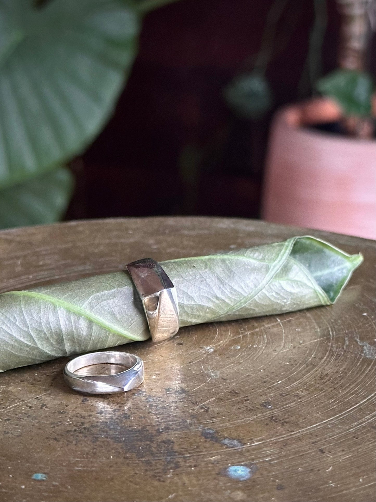 hand carved facet ring