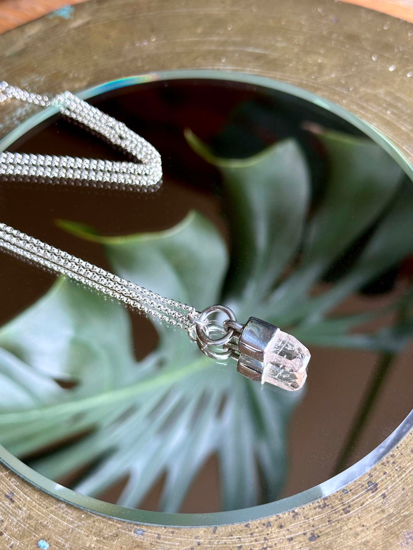 small katlang topaz crystal pendant