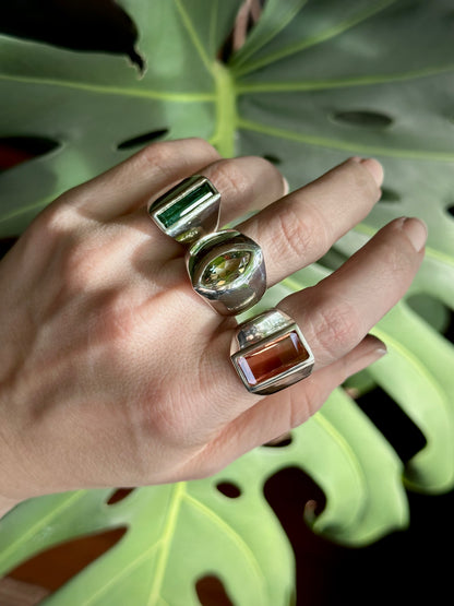 green oregon sunstone ring