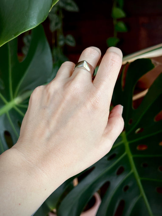 hand carved facet ring