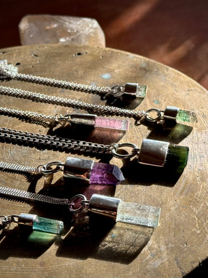 tabular stak nala tourmaline pendant