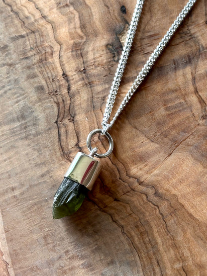 large green tourmaline pendant