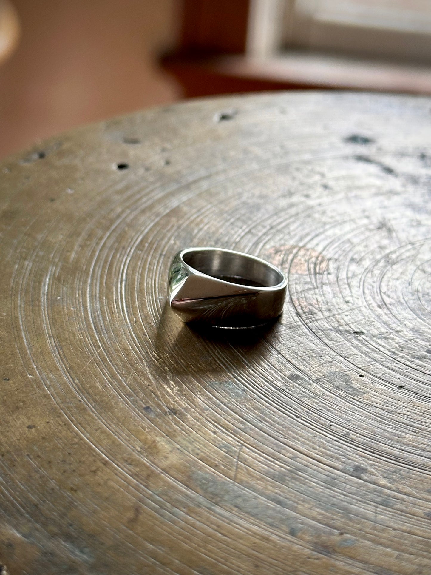 hand carved facet ring