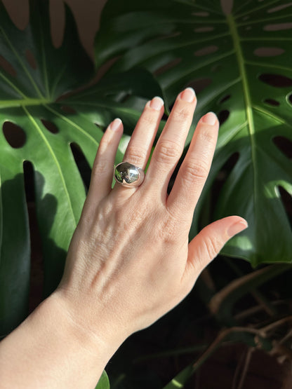 hand carved orb ring