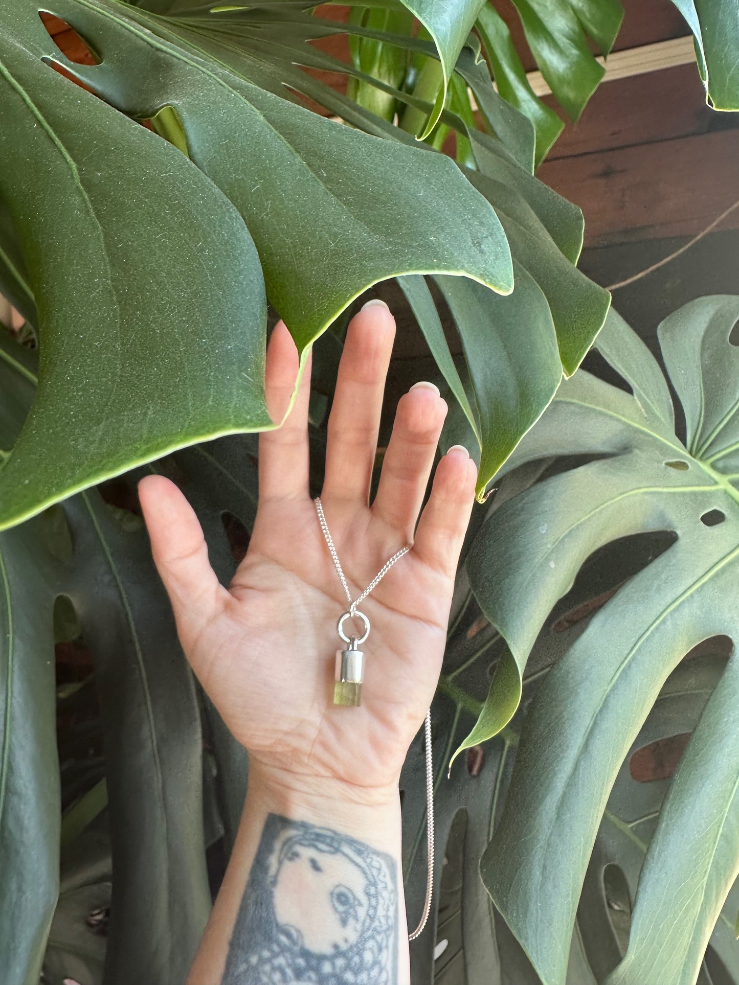 madagascan heliodor crystal pendant