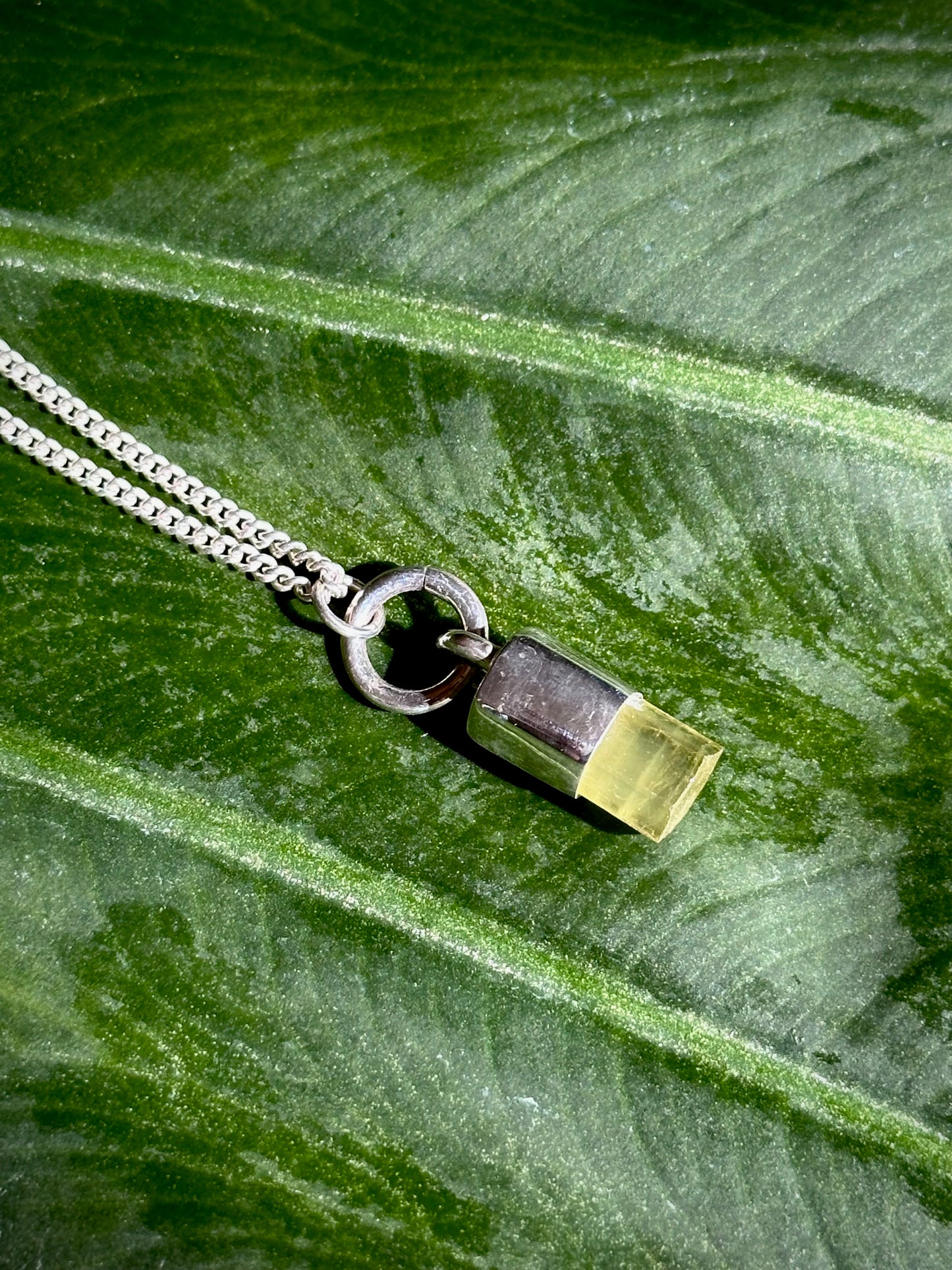 madagascan heliodor crystal pendant