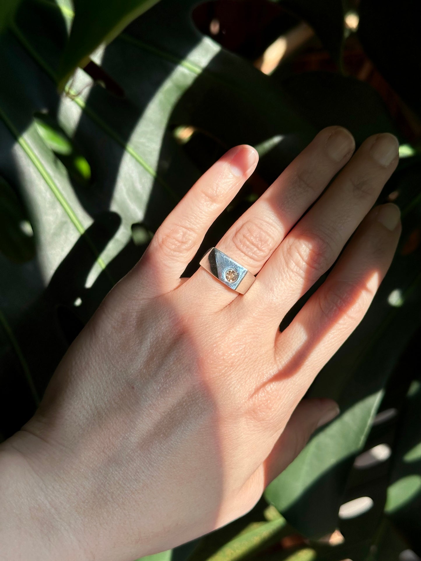 grossular garnet ring