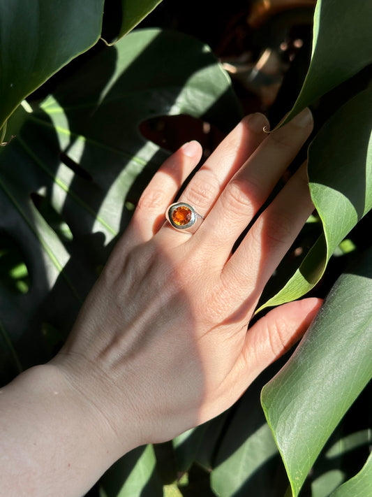 spessartine garnet ring