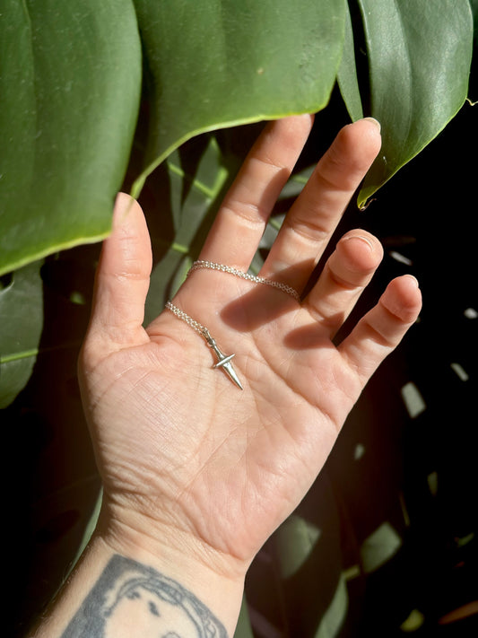 dagger charm necklace