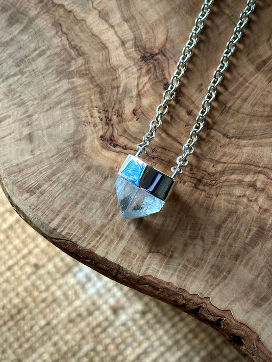 blue topaz crystal pendant