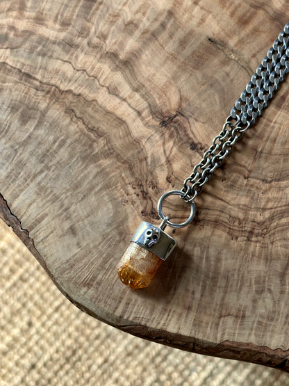 imperial topaz crystal pendant