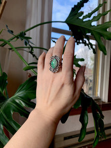 ornate australian variscite ring