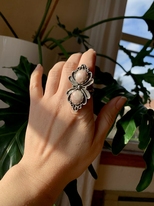 willow creek jasper butterfly statement ring