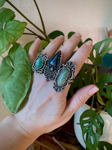 morenci 2 turquoise sunburst ring